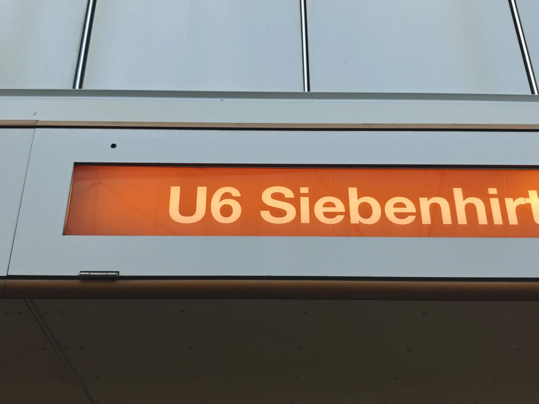 U-Bahn sign: U6 Siebenhirt(cut from the picture)